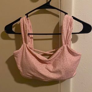 BuffBunny Eden print pink aloe sports bra